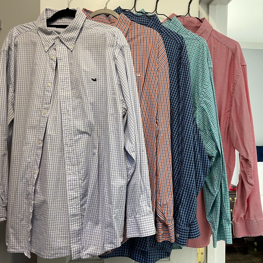 Bundle of 5 Southern Marsh Long Sleeve Button Down/ Dress Shirts